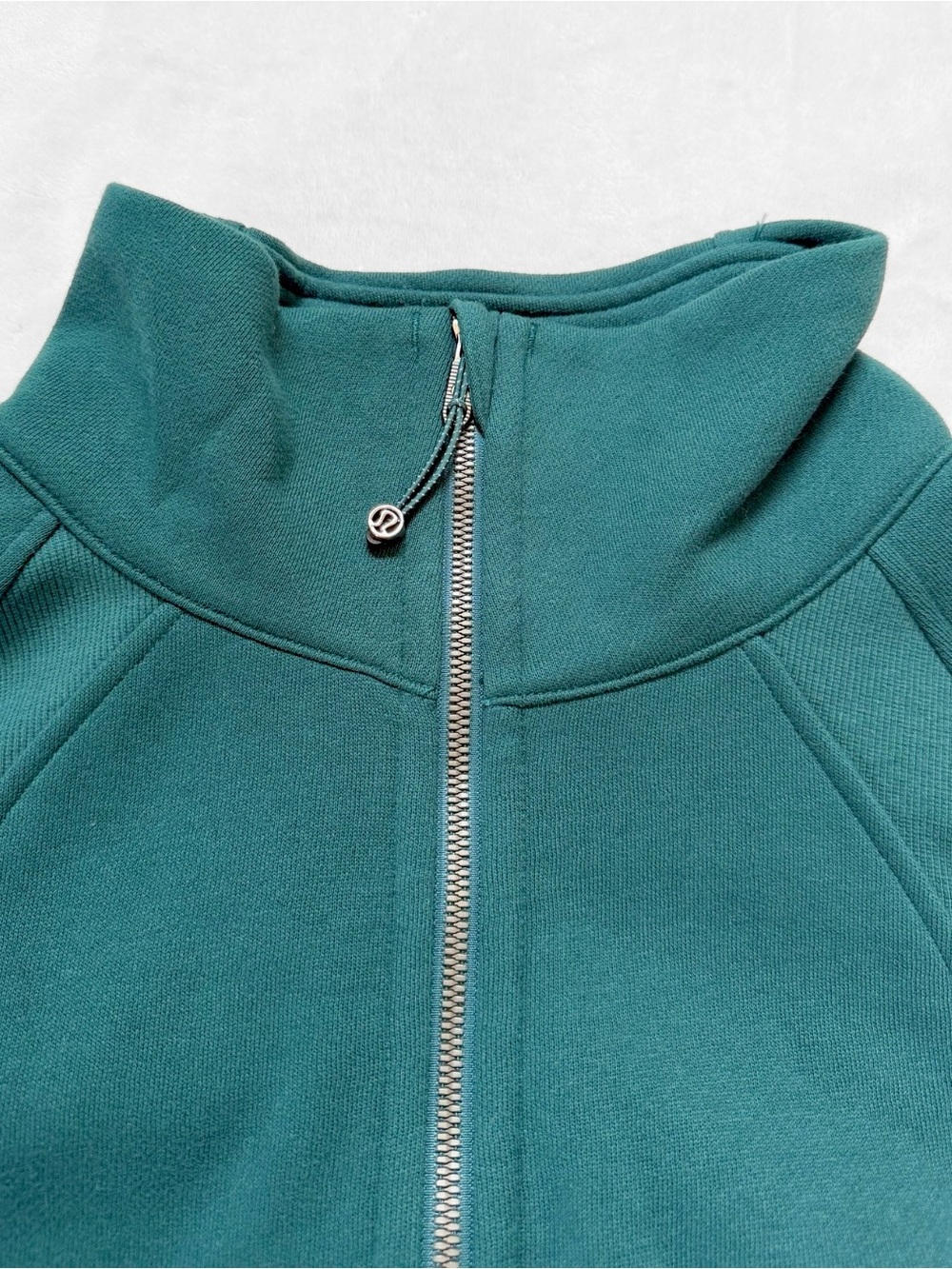 NWT Lululemon Scuba Oversized Funnel Neck Half Zip *Long – Storm Teal – M/L - Picture 4 of 11